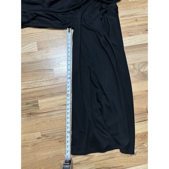 Lilli Diamond Vintage Maxi Jumpsuit Palazzo Wide Leg High Leg Slit Black Sz 10 - Picture 12 of 13